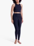 Girlfriend Collective Dylan Cropped Sports Bra, Black