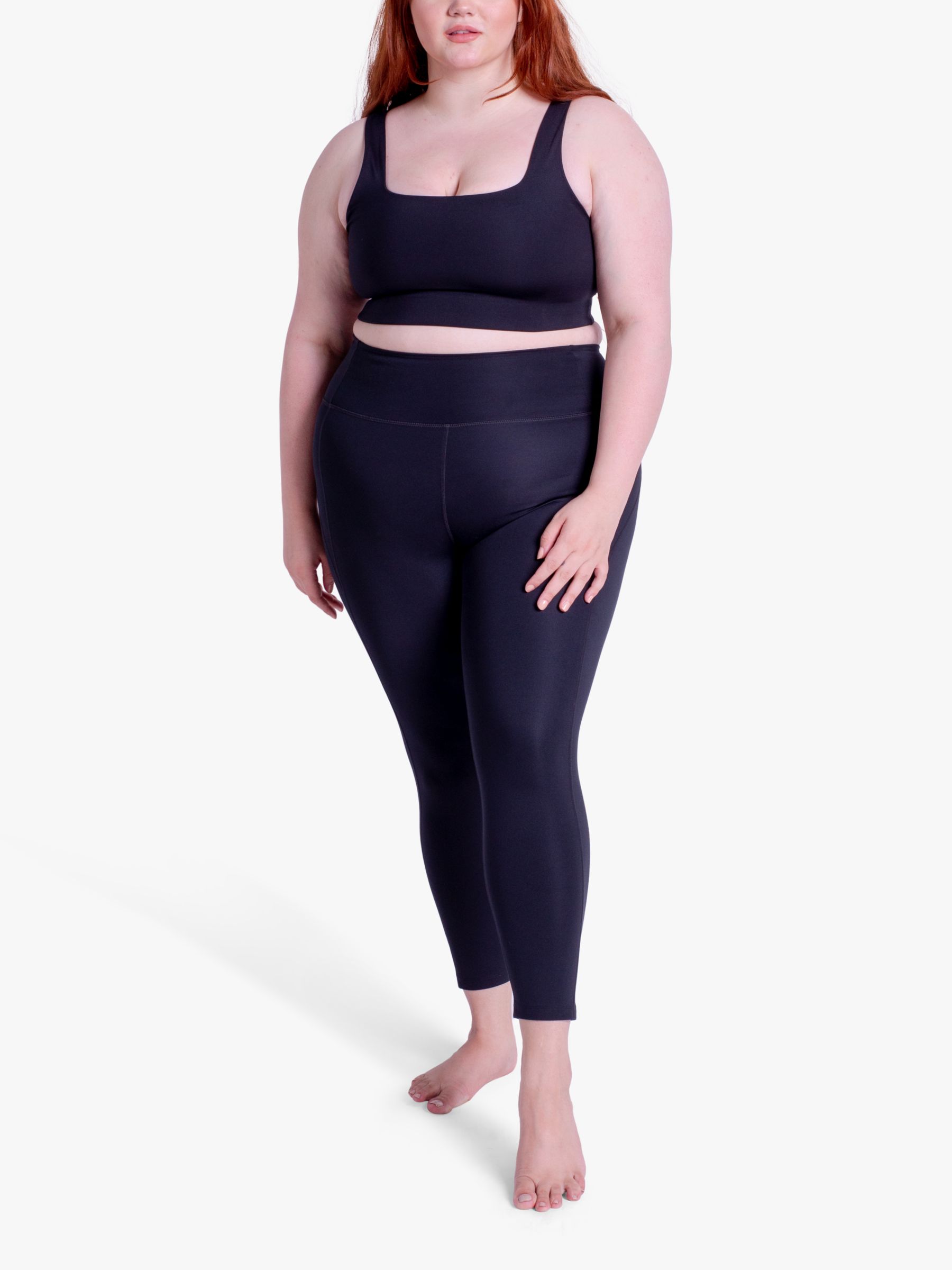 Girlfriend Collective Tommy Sports Bra, Black at John Lewis & Partners