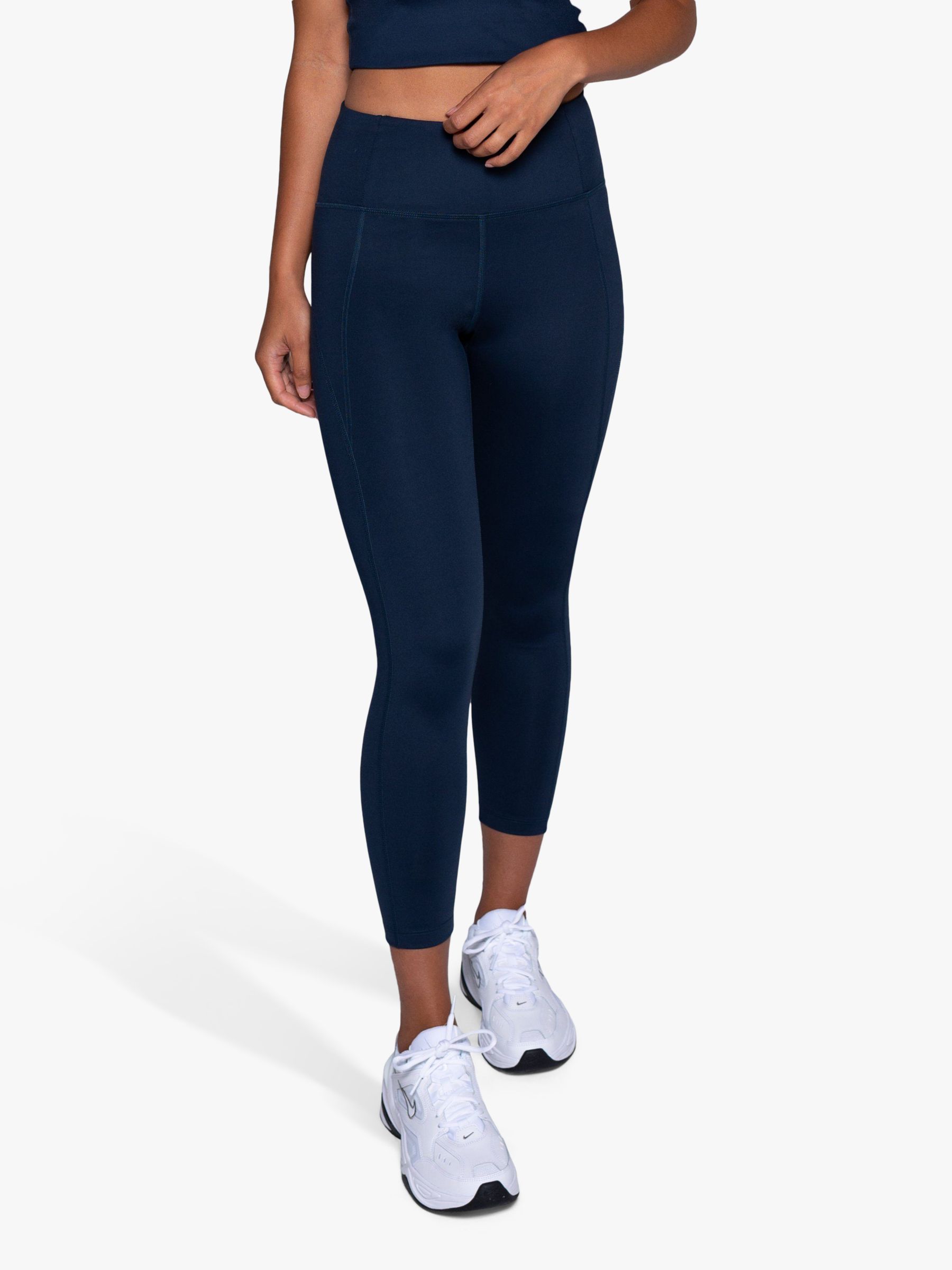 Girlfriend Collective Compressive High Rise 7/8 Leggings, Midnight at John  Lewis & Partners