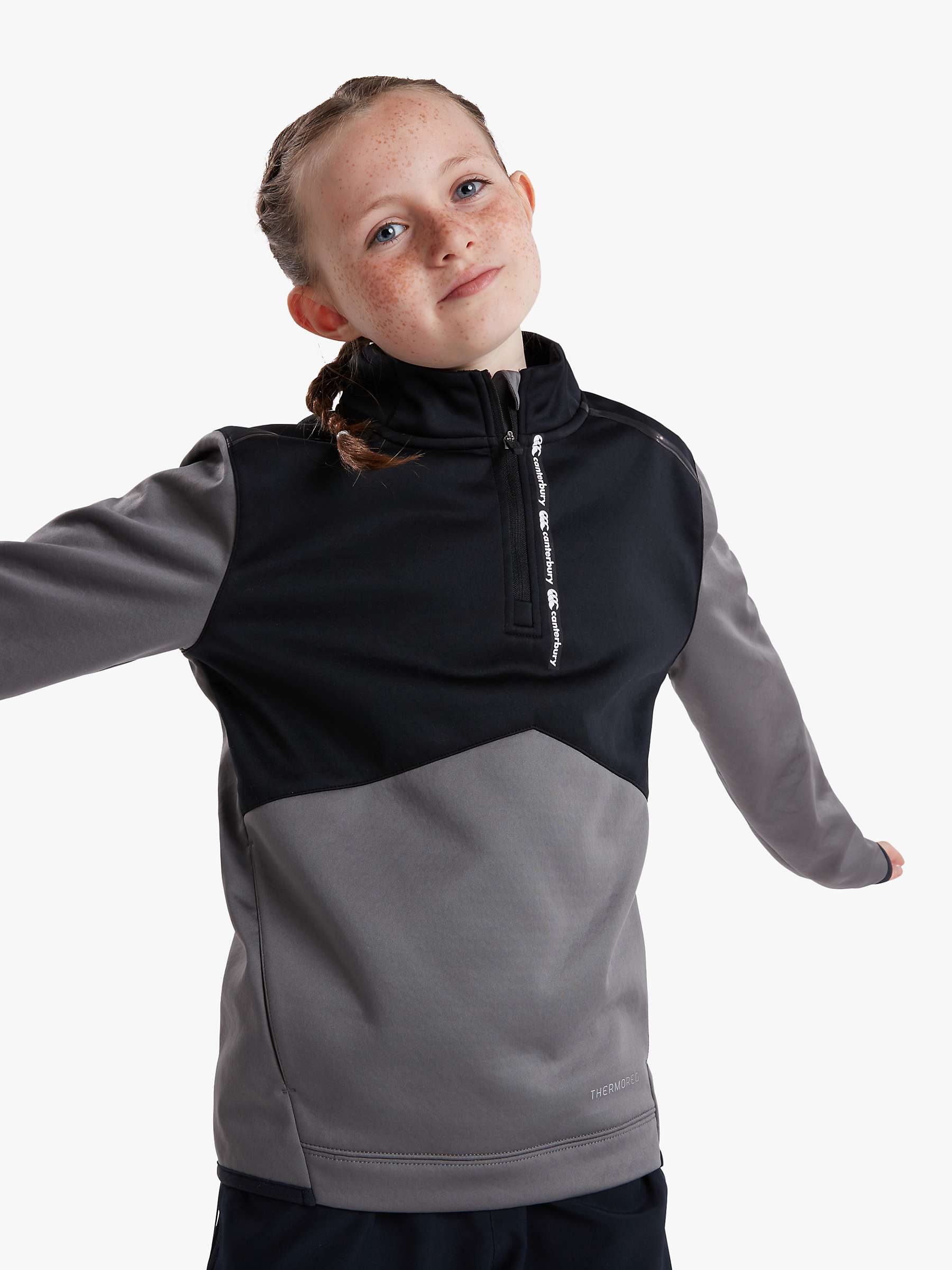 Buy Canterbury of New Zealand Kids' Quarter Zip Fleece, Grey Online at johnlewis.com