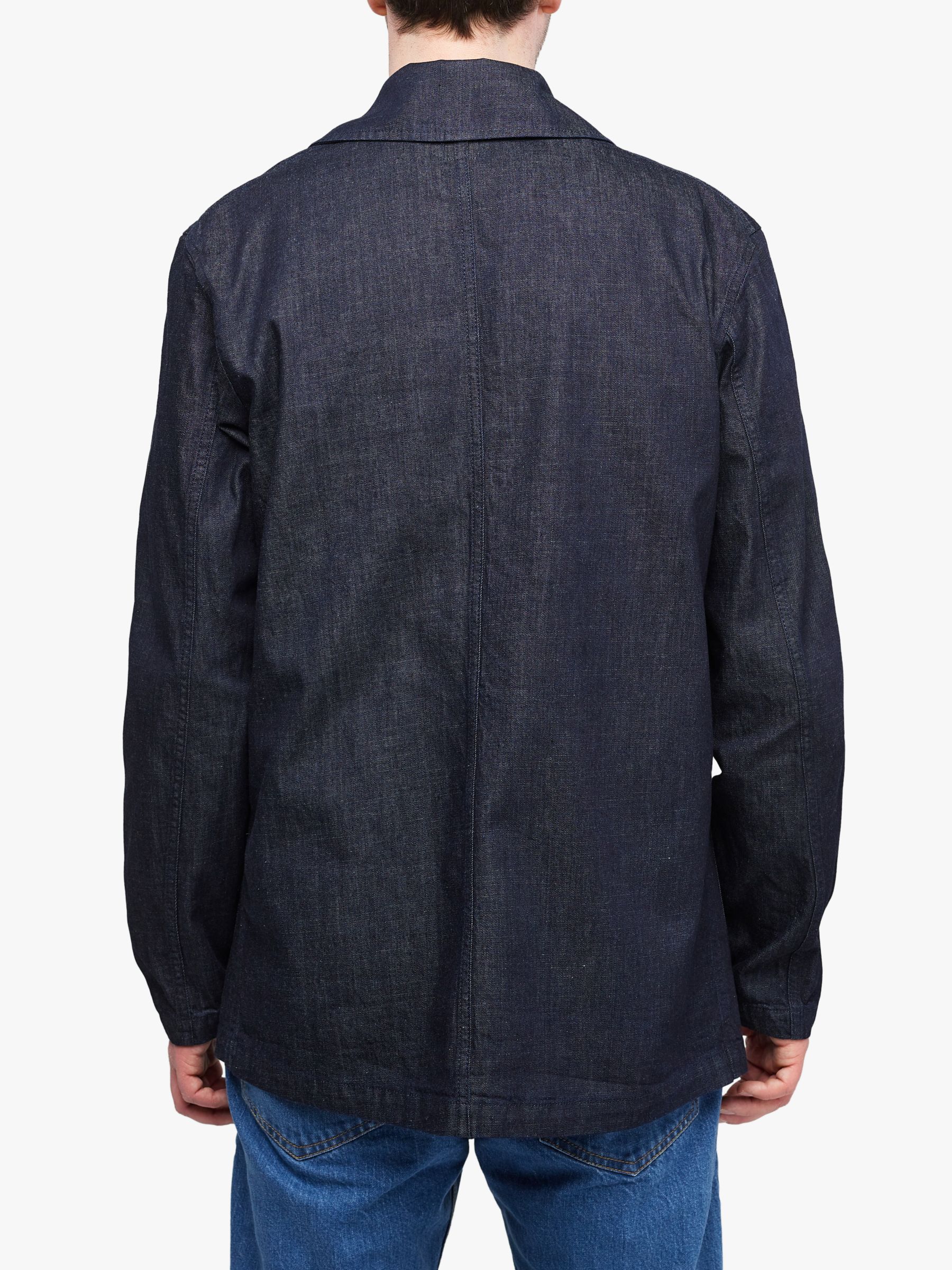 Community Clothing Cotton Twill Chore Jacket, Dark Denim at John Lewis ...