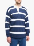 Community Clothing Stripe Rugby Shirt, Navy/White Stripe