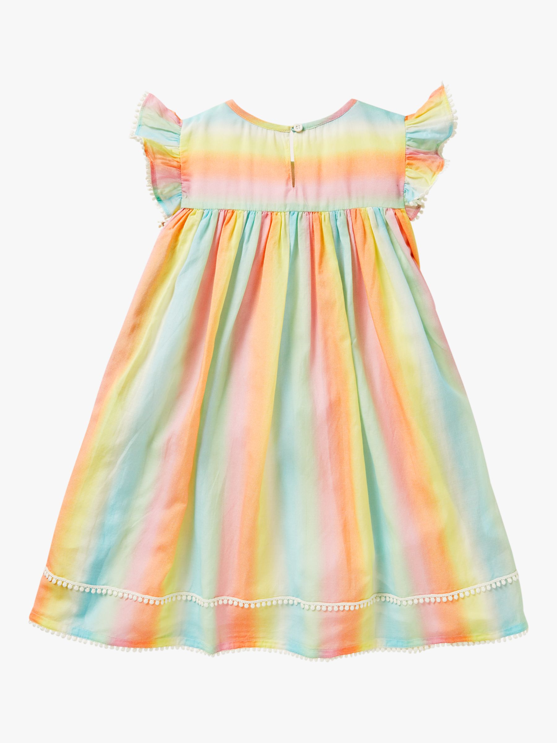 Mini Boden Kids' Ombré Rainbow Dress, Multi