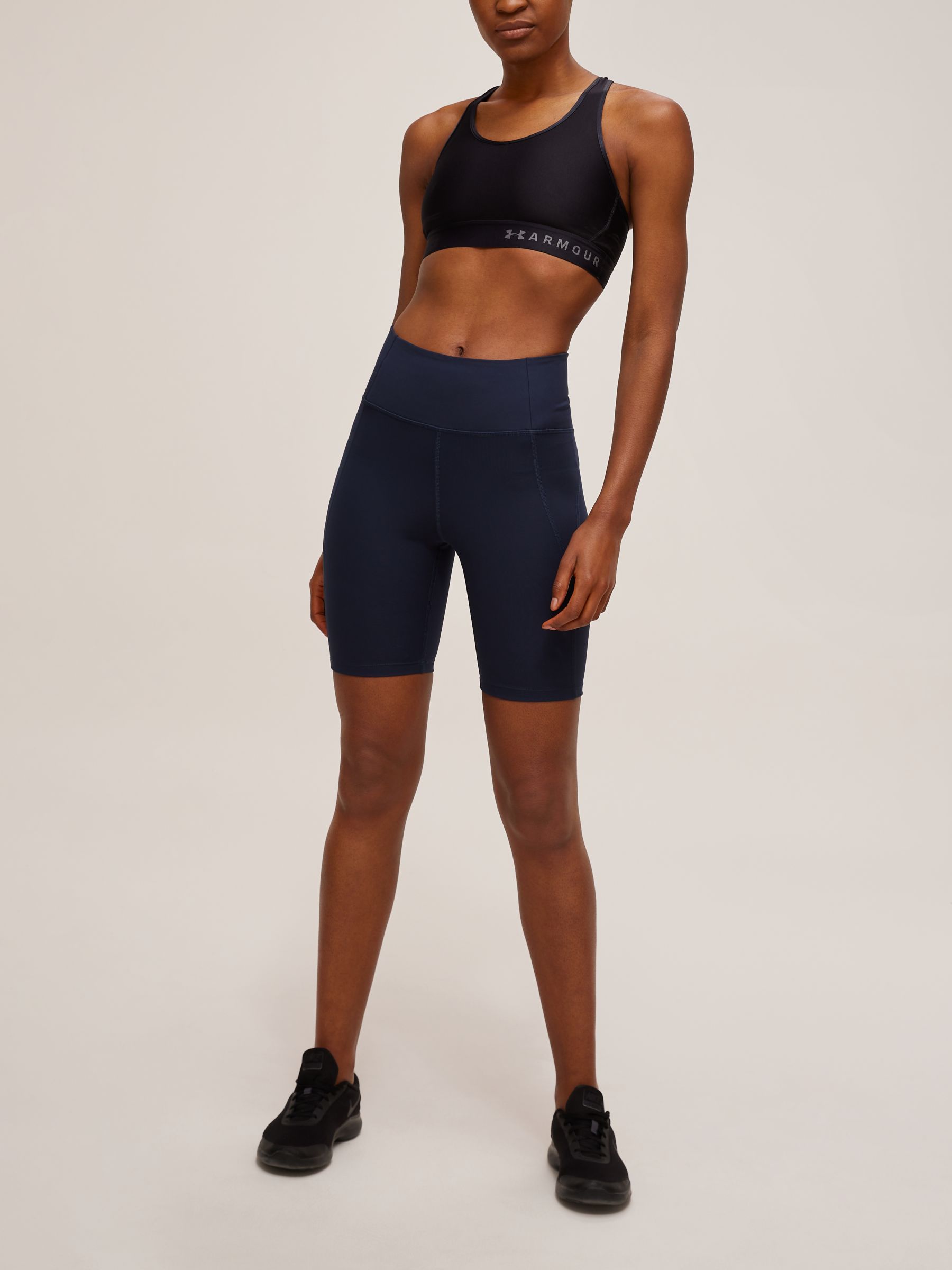 Girlfriend Collective High Rise Bike Shorts, Midnight at John Lewis and Partners