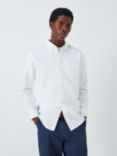 John Lewis & Partners Regular Fit Stripe Trim Oxford Shirt