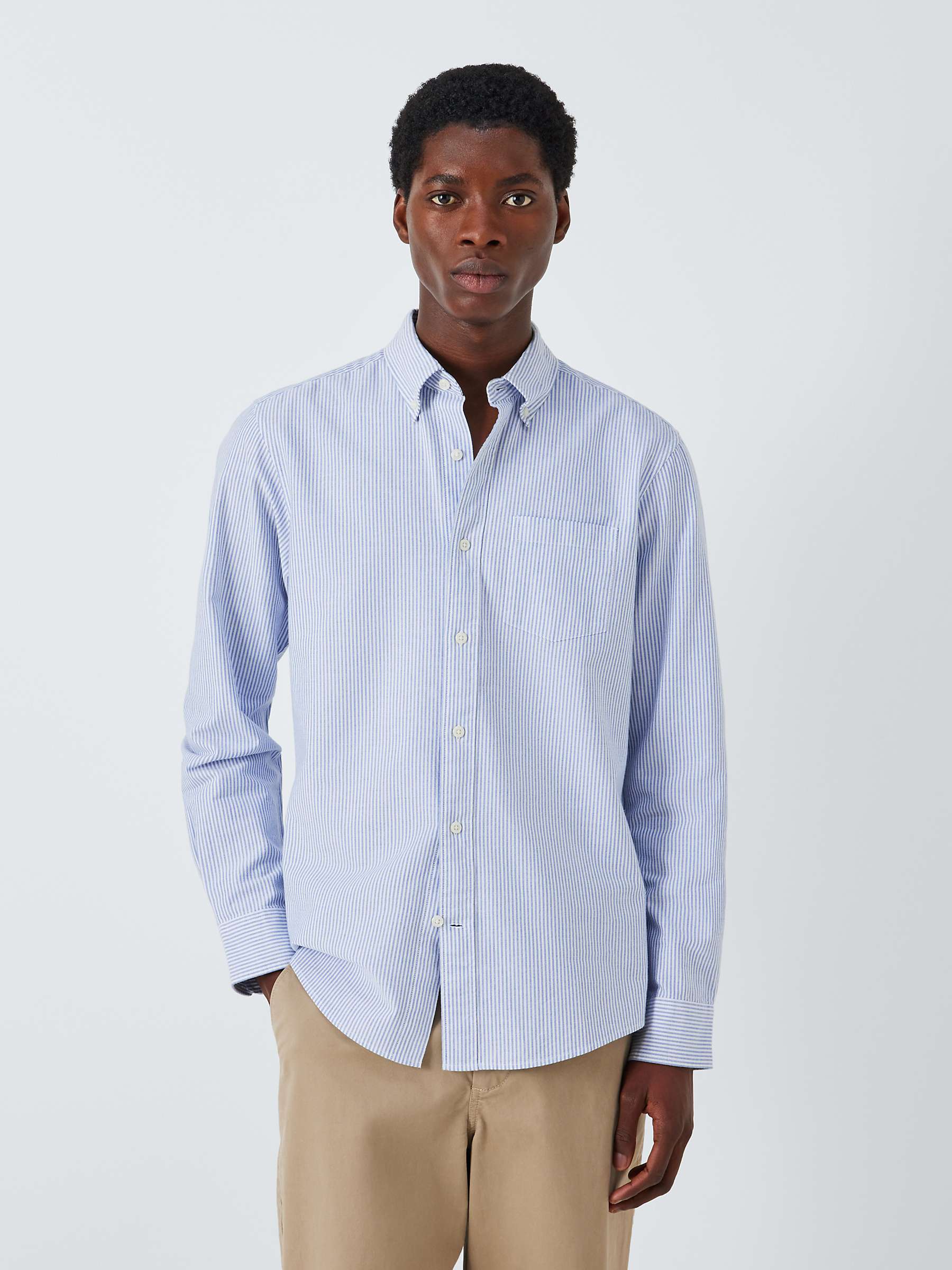 Buy John Lewis Regular Fit Stripe Oxford Shirt Online at johnlewis.com