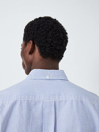John Lewis Regular Fit Stripe Oxford Shirt, Blue