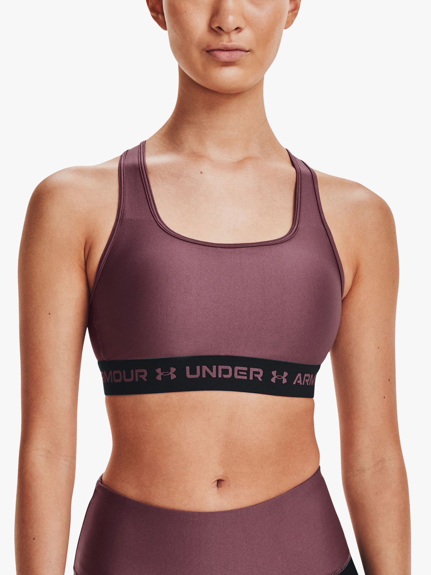 Under Armour Women's Armour Mid Crossback Sports Bra - Gray Large