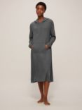 John Lewis & Partners Selma Longline Hoodie Lounge Dress, Charcoal