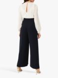 Phase Eight Rachael Wrap Front Jumpsuit, Ivory/Navy