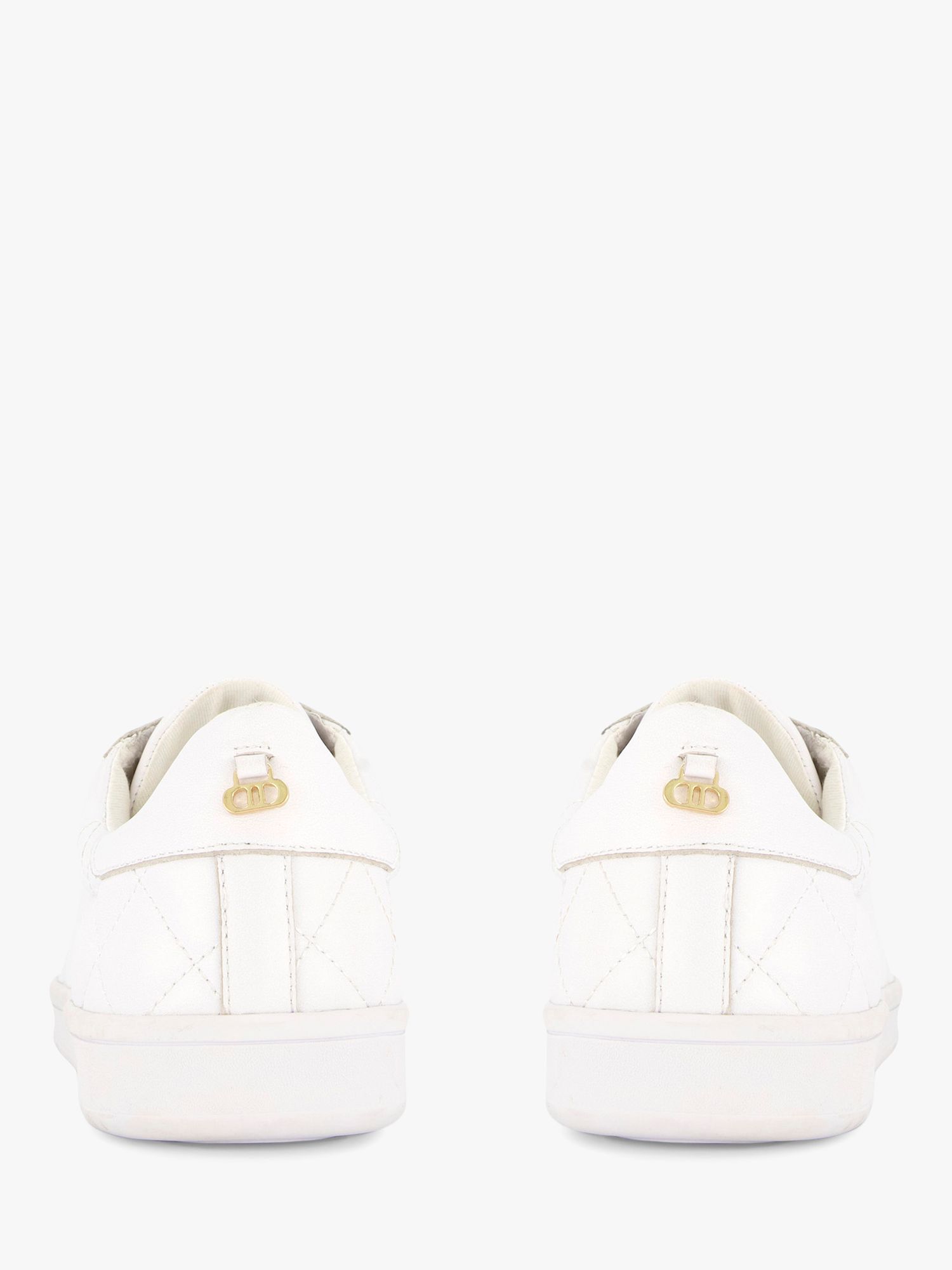Dune Excited Leather Trainers, White at John Lewis & Partners