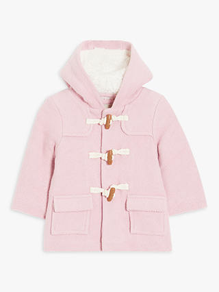 John Lewis Baby Duffle Coat, Pink