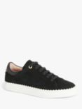 John Lewis Fiona Scalloped Detail Suede Trainers, Black