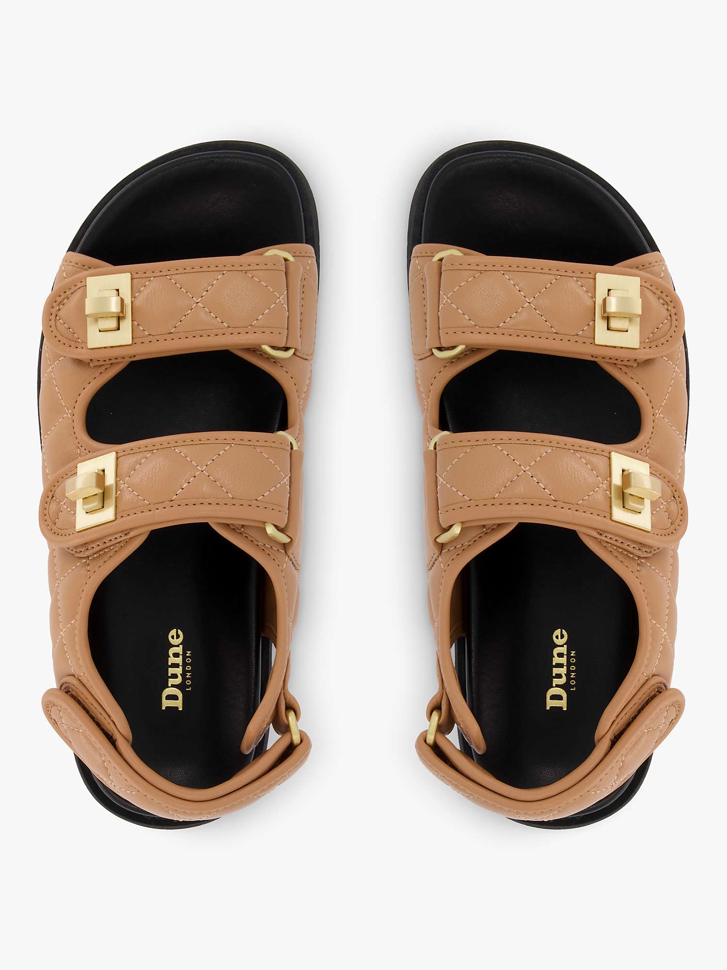 Buy Dune Lockstock Leather Double Strap Sandals Online at johnlewis.com