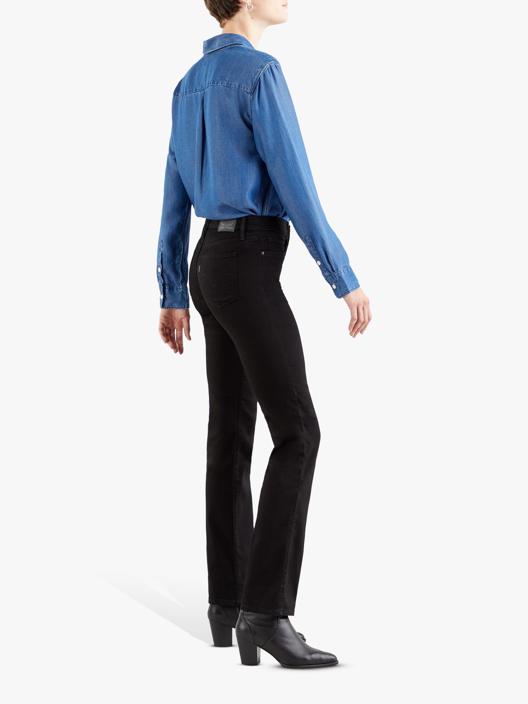 Buy Levi's 314 Shaping Straight Jeans, Soft Black Online at johnlewis.com