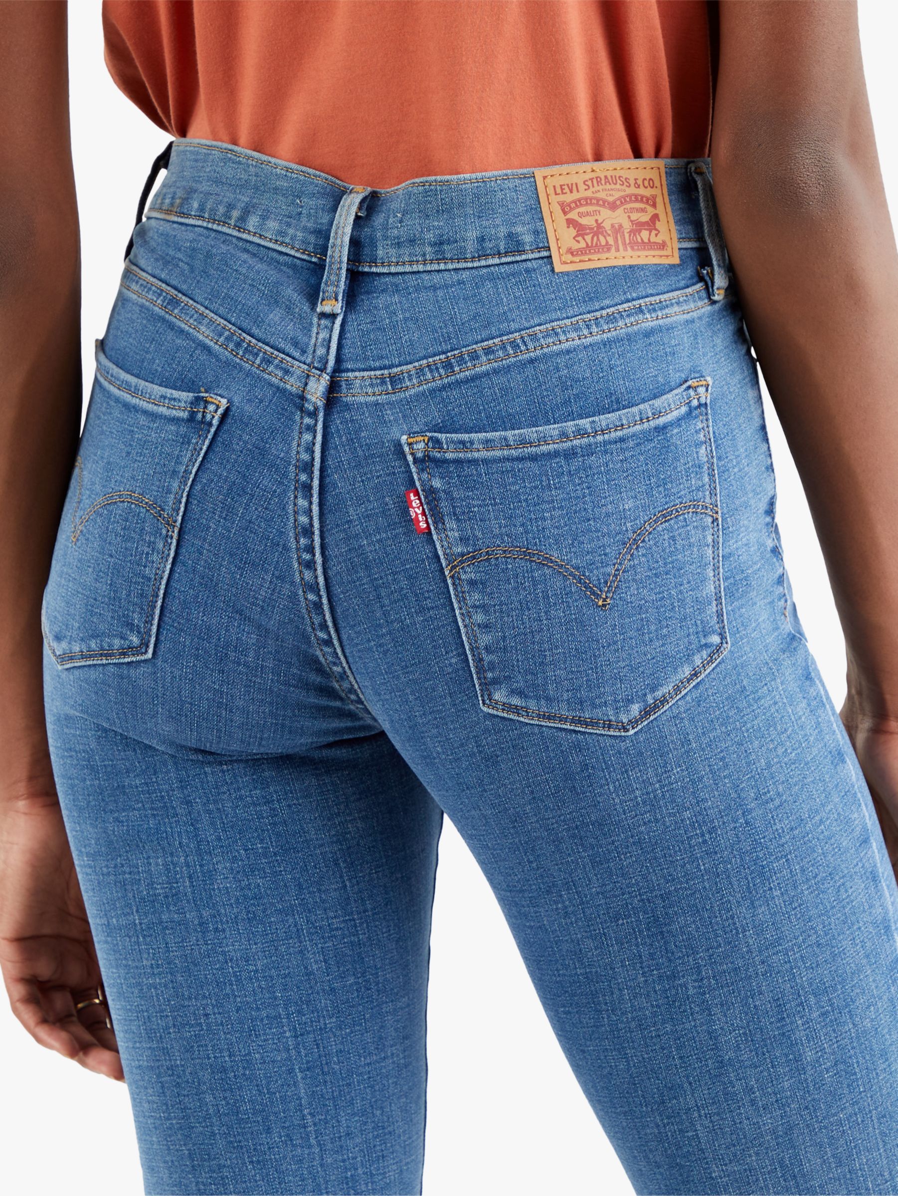 Levi's 314 Shaping Straight Jeans, Lapis Speed at John Lewis & Partners