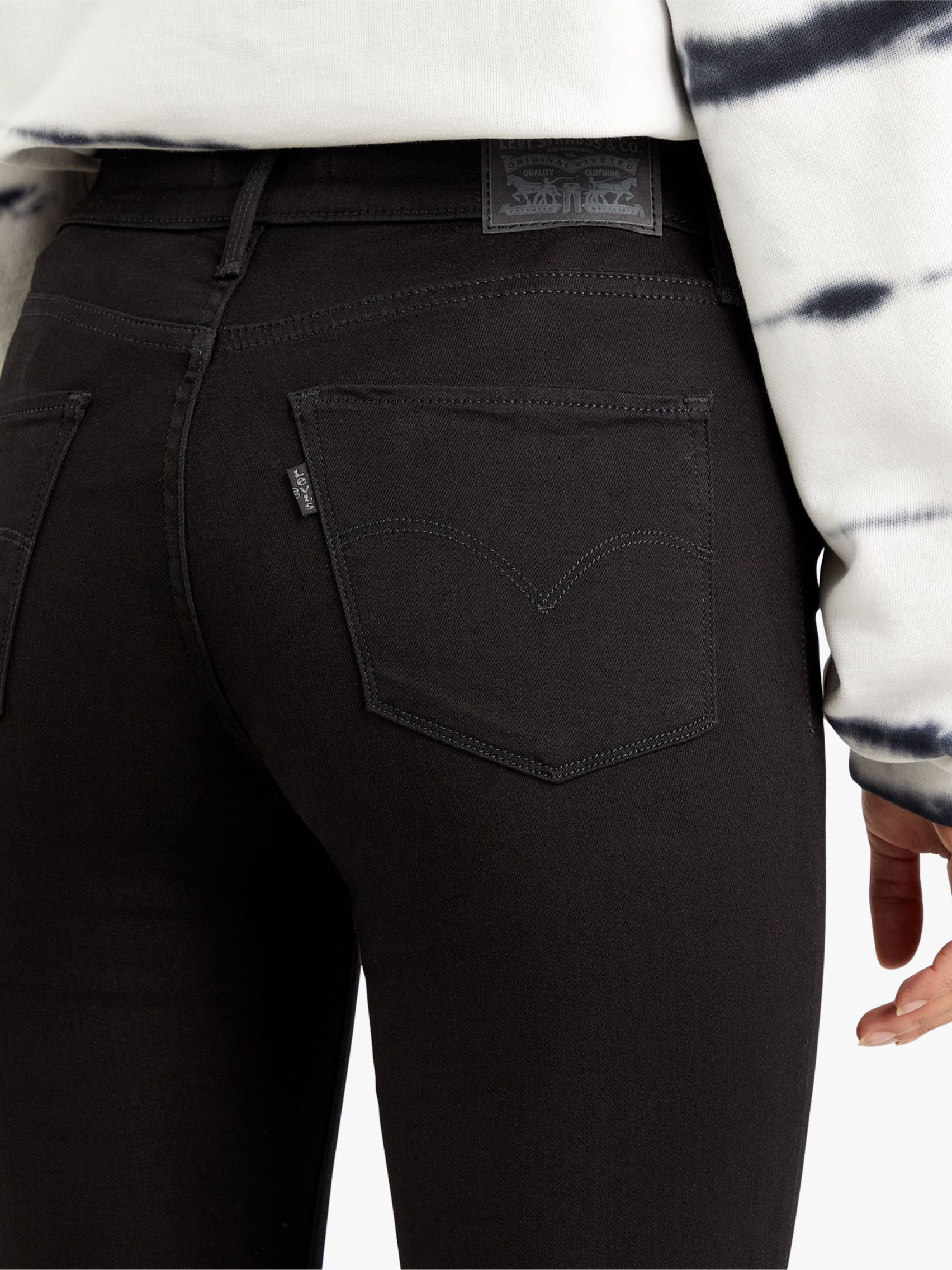 Levi's 311 Shaping Skinny Jeans, Soft Black at John Lewis & Partners
