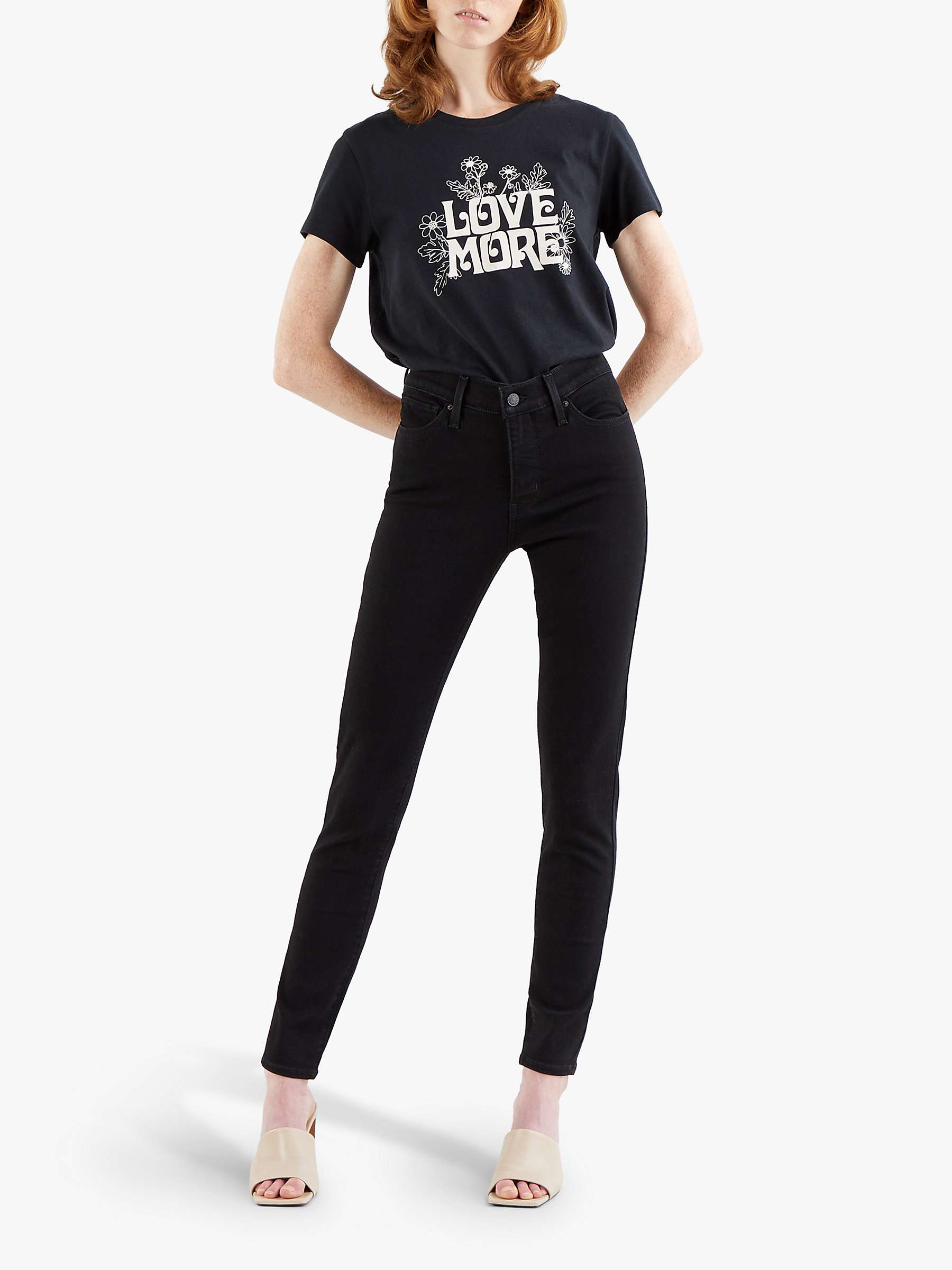 Buy Levi's 310 Shaping Super Skinny Jeans, Black Squared Online at johnlewis.com