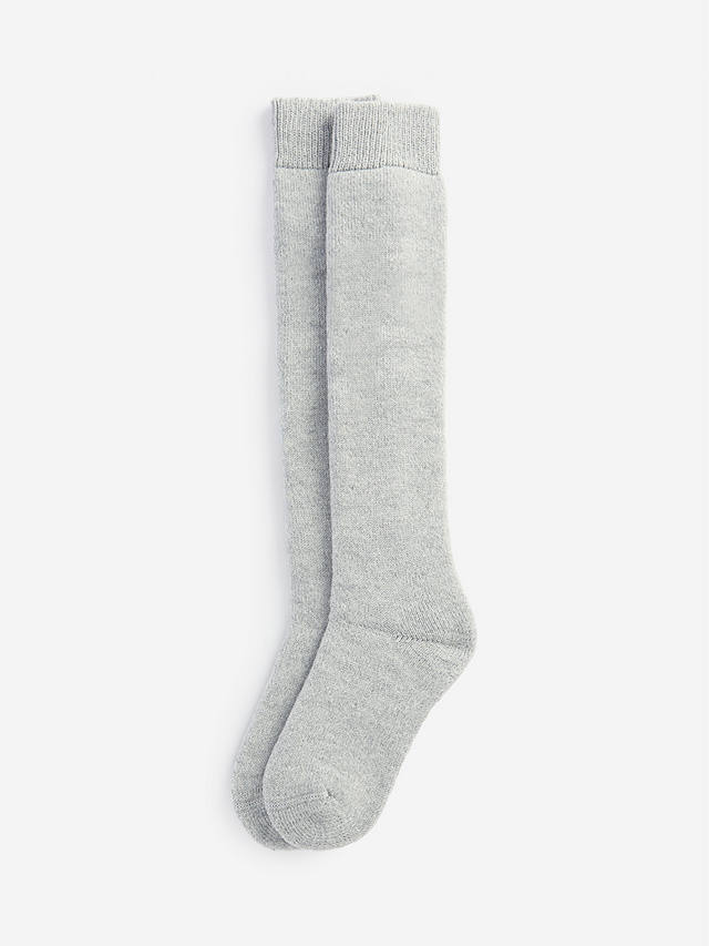 Barbour Women's Wool Mix Wellie Knee Socks, Light Grey