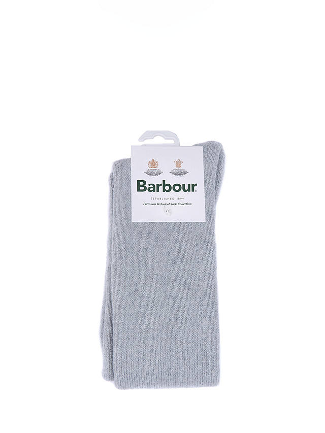 Barbour Women's Wool Mix Wellie Knee Socks, Light Grey