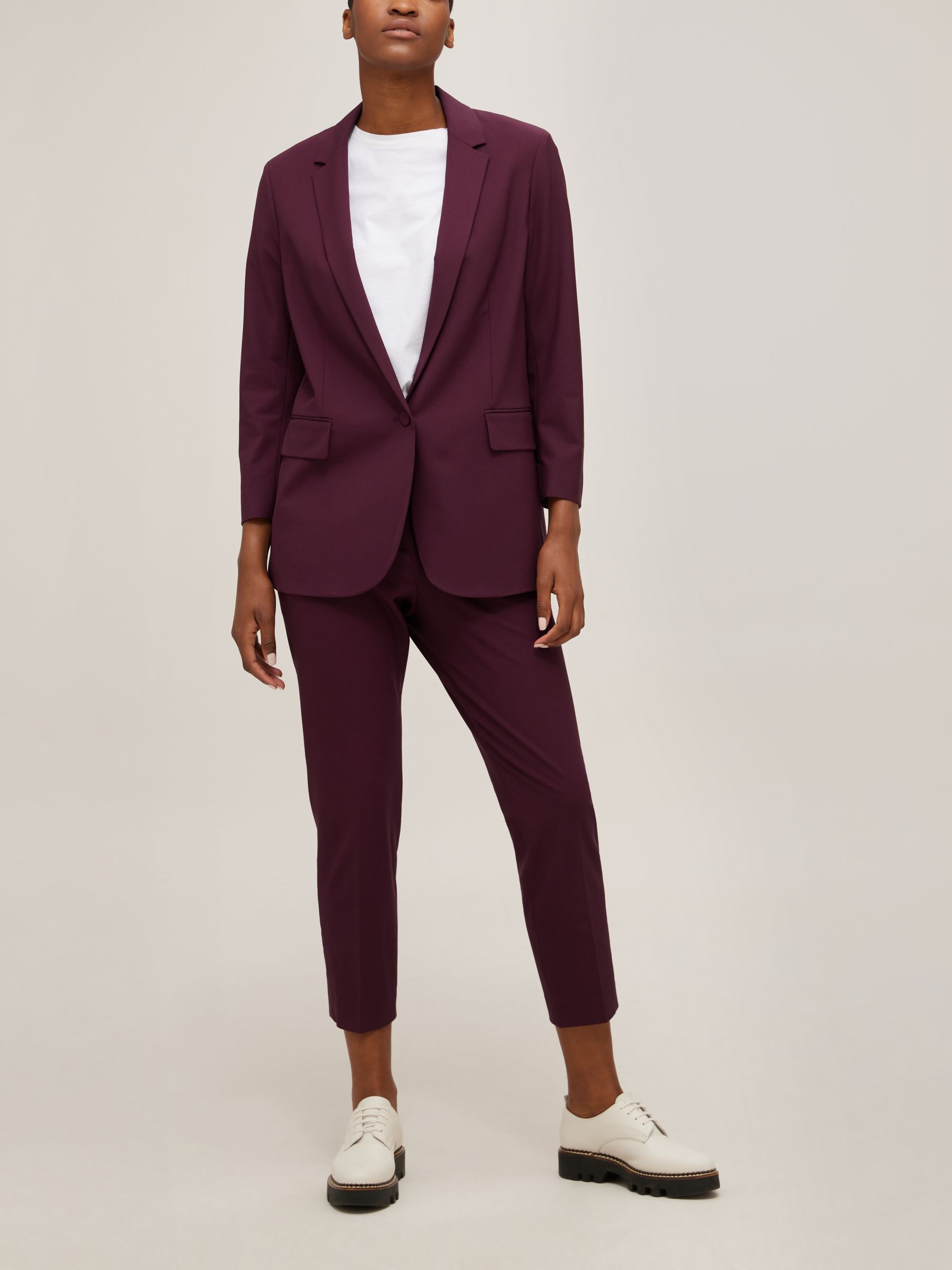 Theory Casual Tailored Blazer, Mulberry at John Lewis & Partners