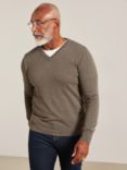 John Lewis Made in Italy Cashmere V-Neck Jumper, Oatmeal