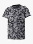 PUMA Kids' Active Sport Abstract Print Top, Black/White