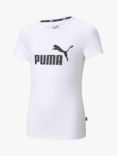 PUMA Kids' Essential Logo Short Sleeve Tee, White