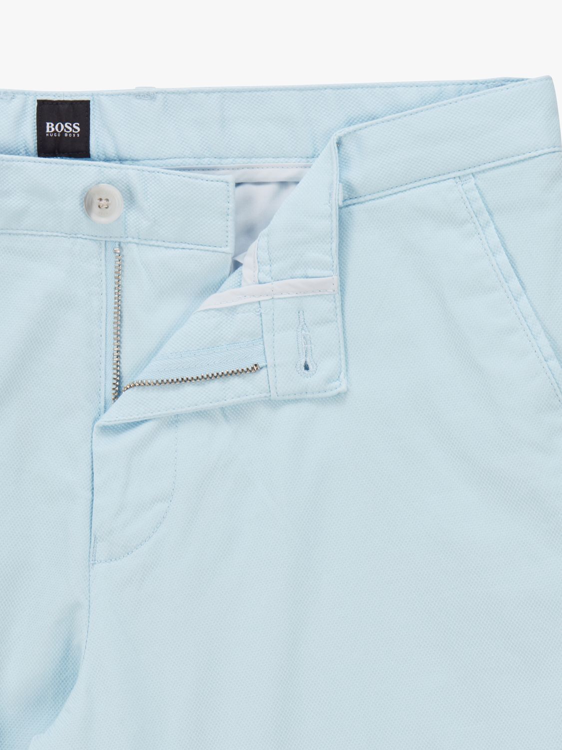 BOSS Slice Slim Fit Shorts, Pastel Blue at John Lewis & Partners