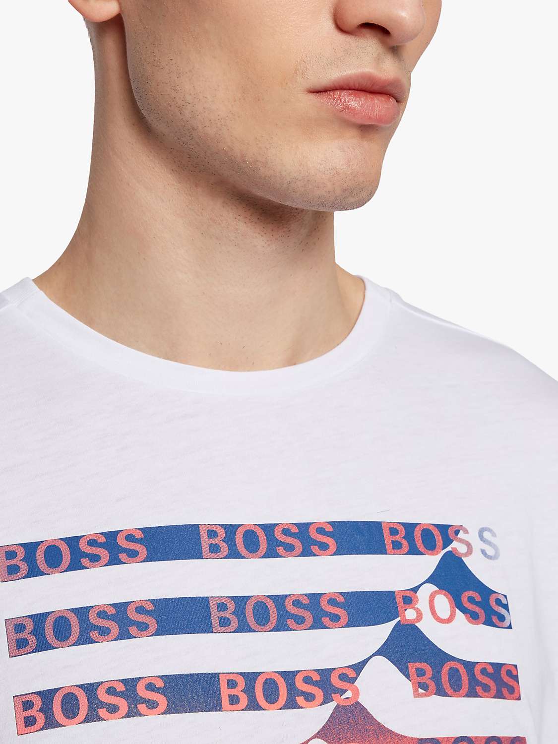 Buy BOSS Teeonic Logo Stripe T-Shirt Online at johnlewis.com