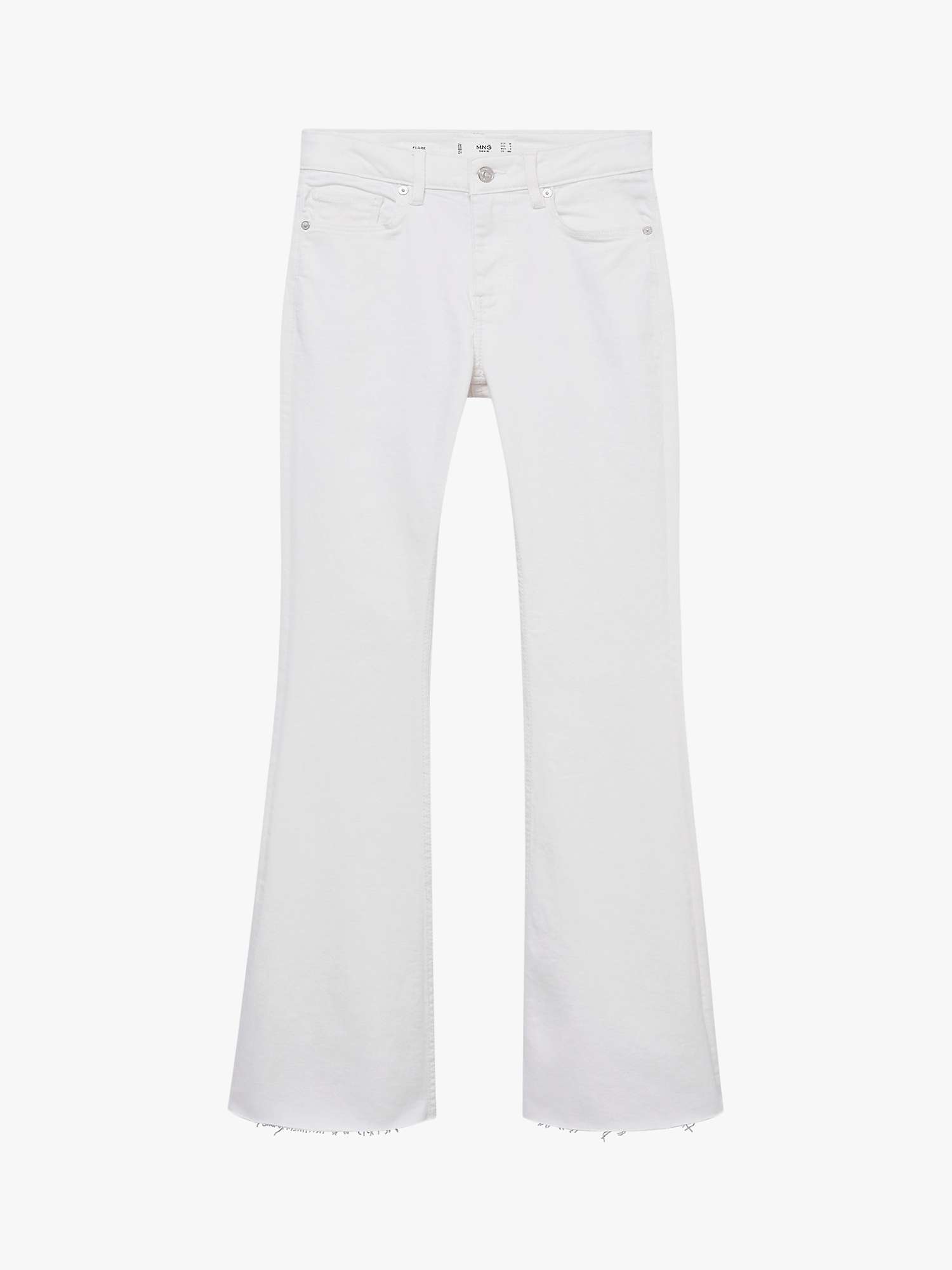 Mango Flared Jeans, White at John Lewis & Partners