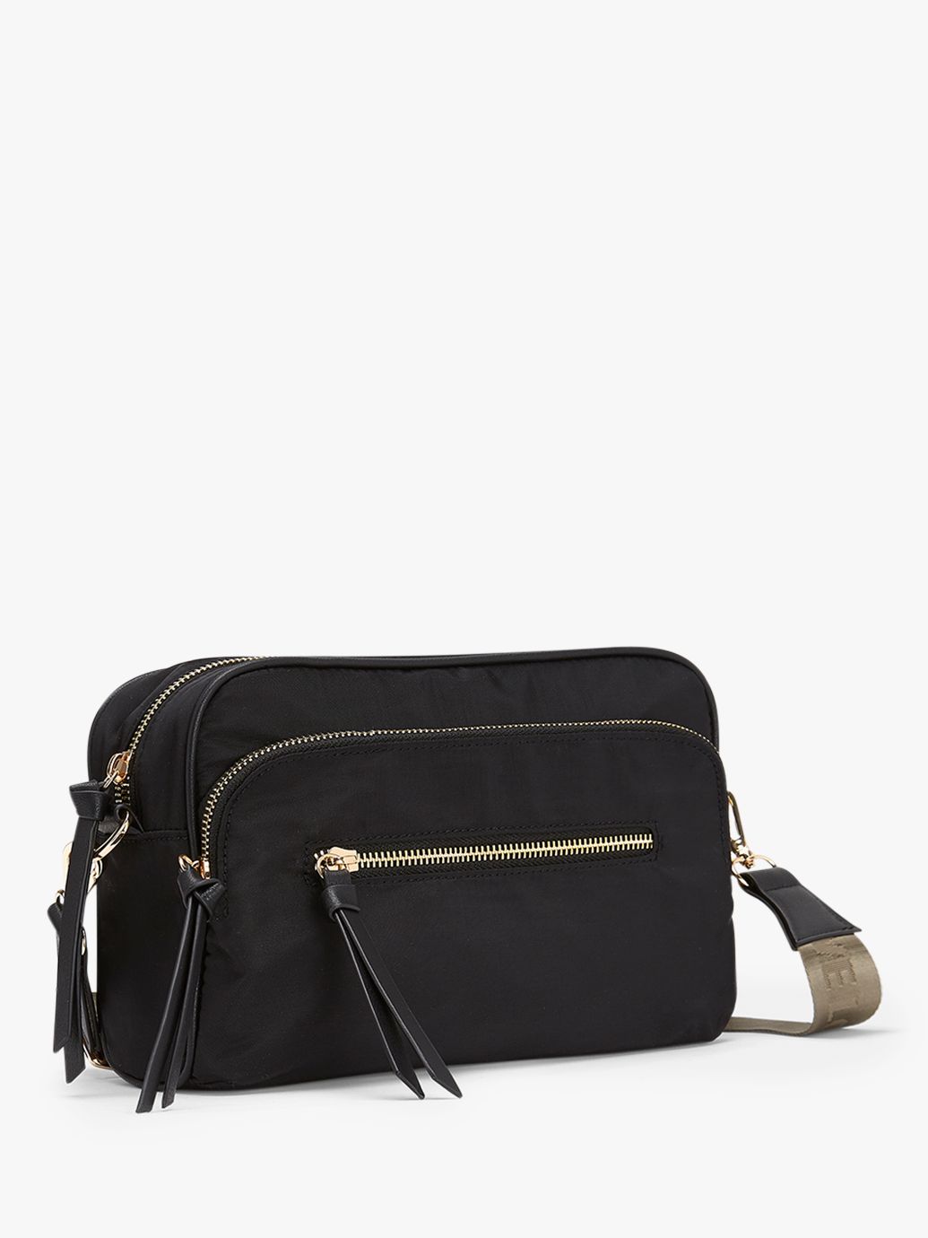 Mint Velvet Nylon Cross Body Bag, Black at John Lewis & Partners