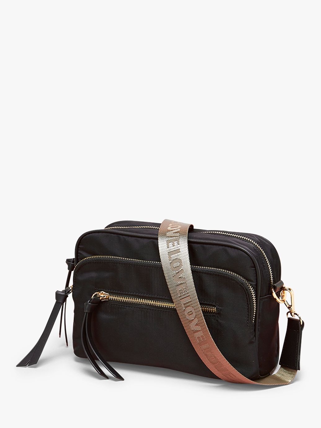 Mint Velvet Nylon Cross Body Bag, Black, One Size