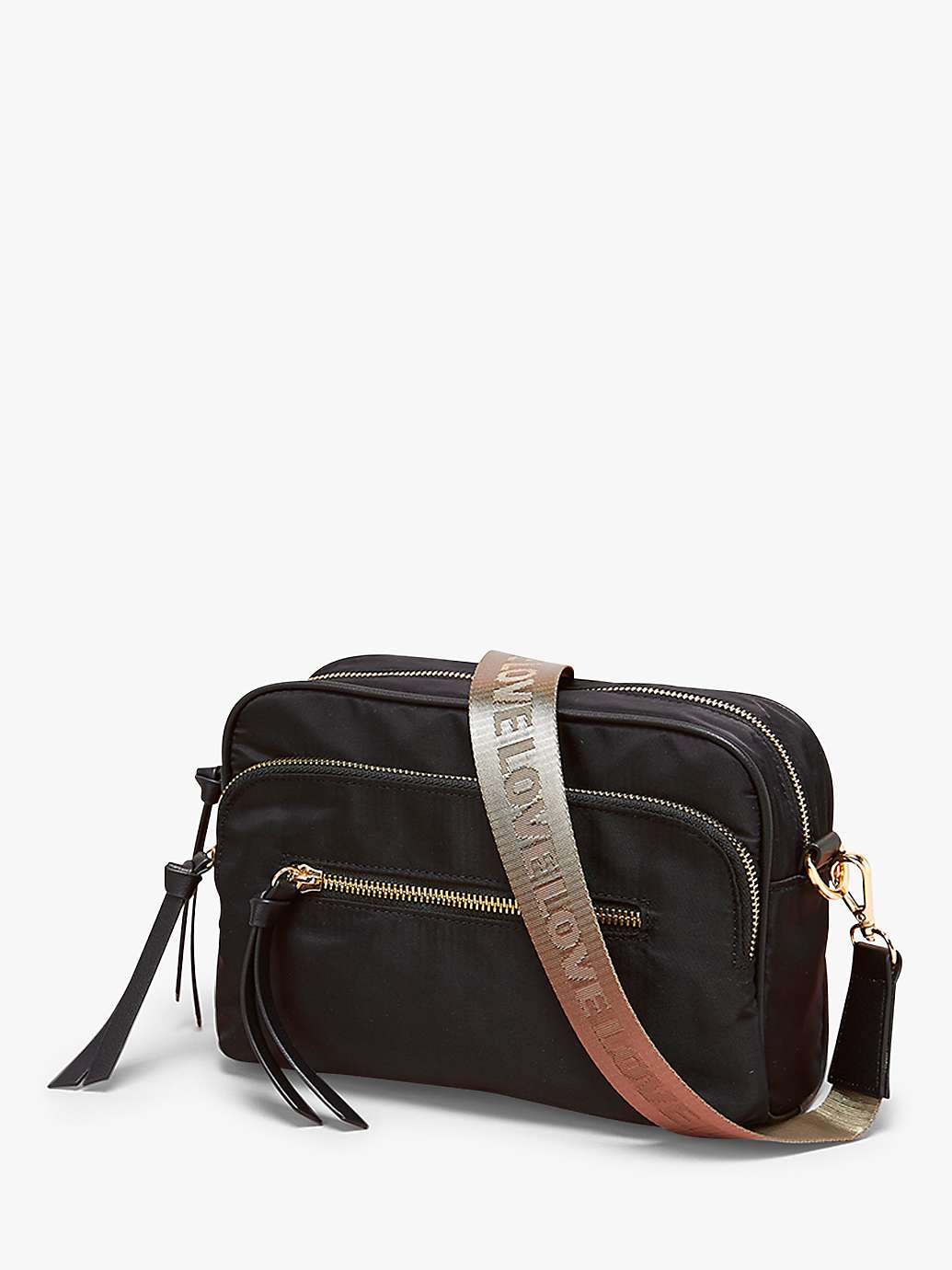 Buy Mint Velvet Nylon Cross Body Bag, Black Online at johnlewis.com