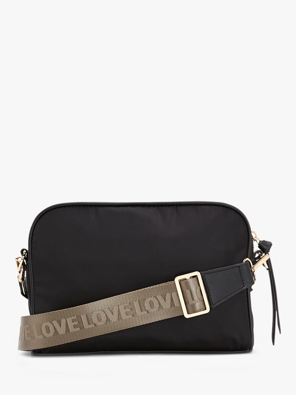 Mint Velvet Nylon Cross Body Bag, Black, One Size