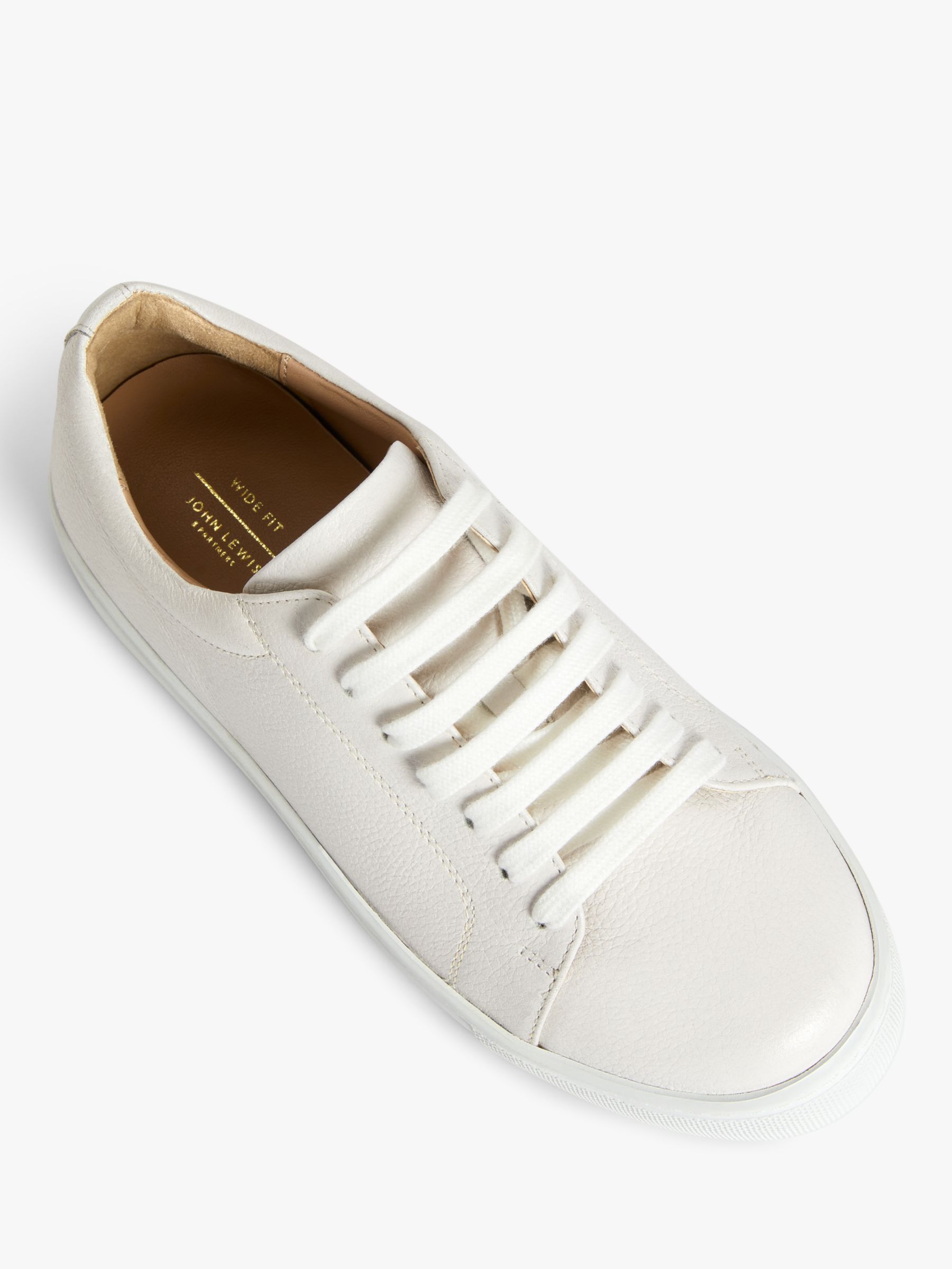 Buy John Lewis Florette Wide Fit Leather Trainers Online at johnlewis.com