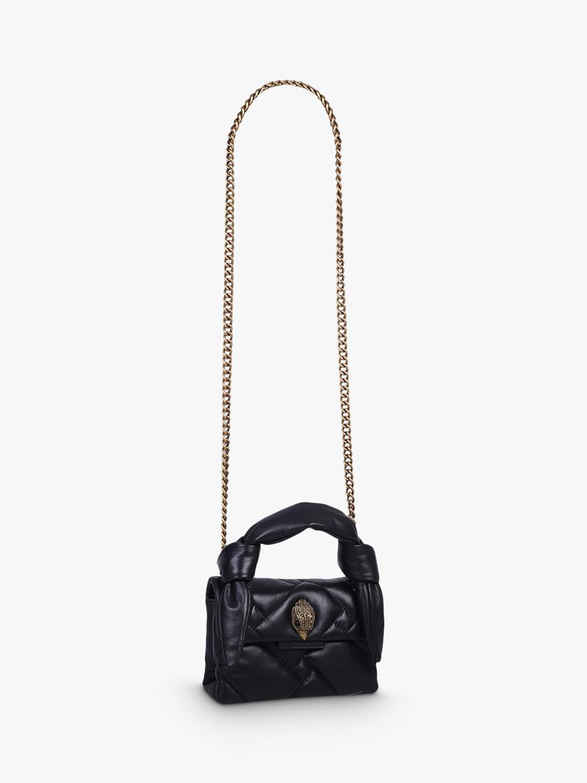 Kurt Geiger London Mini Kensington Quilted Leather Handbag, Black at ...