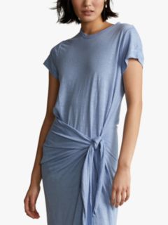 Ralph lauren side clearance tie jersey dress