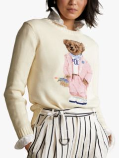 Ralph Lauren Picnic Polo Bear Sweatshirt in White