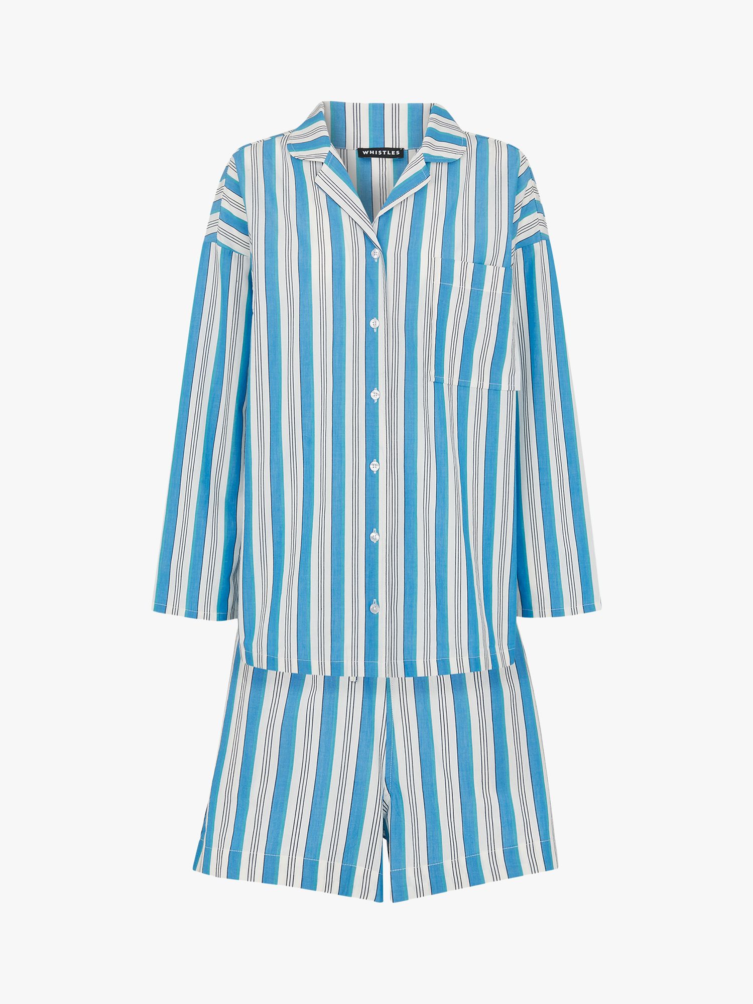 Buy Whistles Gracie Stripe Print Pyjama Set, Multi Online at johnlewis.com