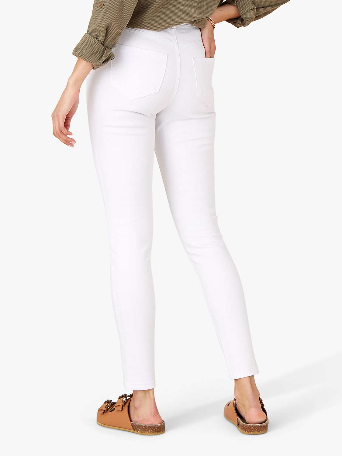 Buy Monsoon Iris Regular Length Skinny Jeans, White Online at johnlewis.com
