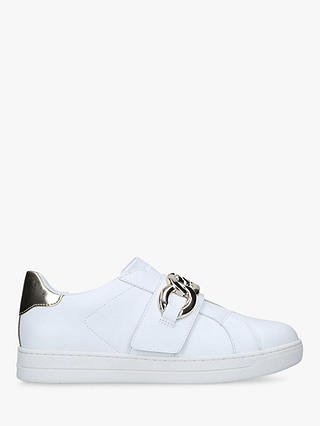 MICHAEL Michael Kors Kenna Chain Link Leather Trainers, White