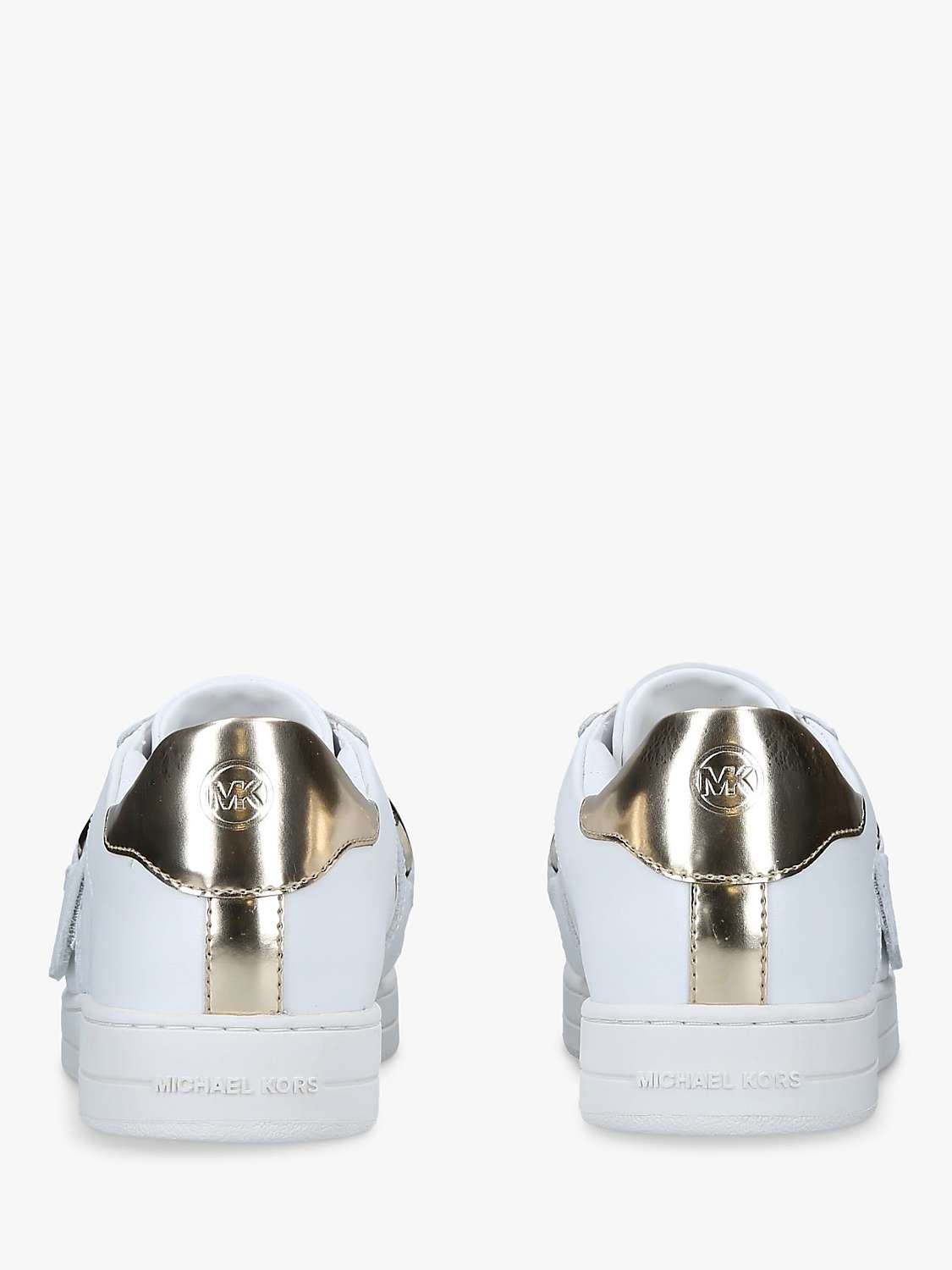 Buy MICHAEL Michael Kors Kenna Chain Link Leather Trainers, White Online at johnlewis.com