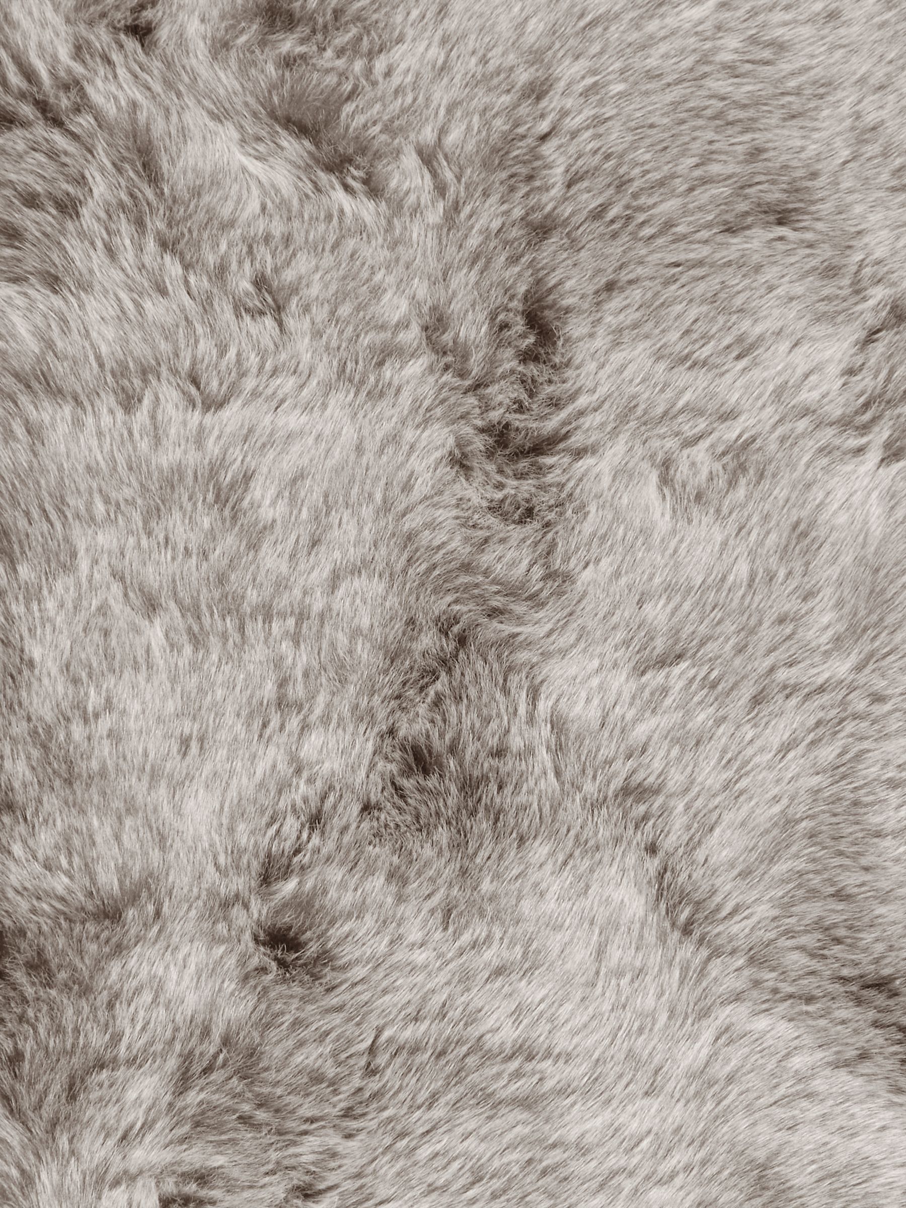 John Lewis ANYDAY Faux Fur Sheepskin Rug, Double, Grey