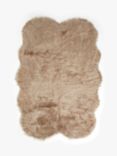 John Lewis ANYDAY Faux Fur Sheepskin Rug, Quad, Grey