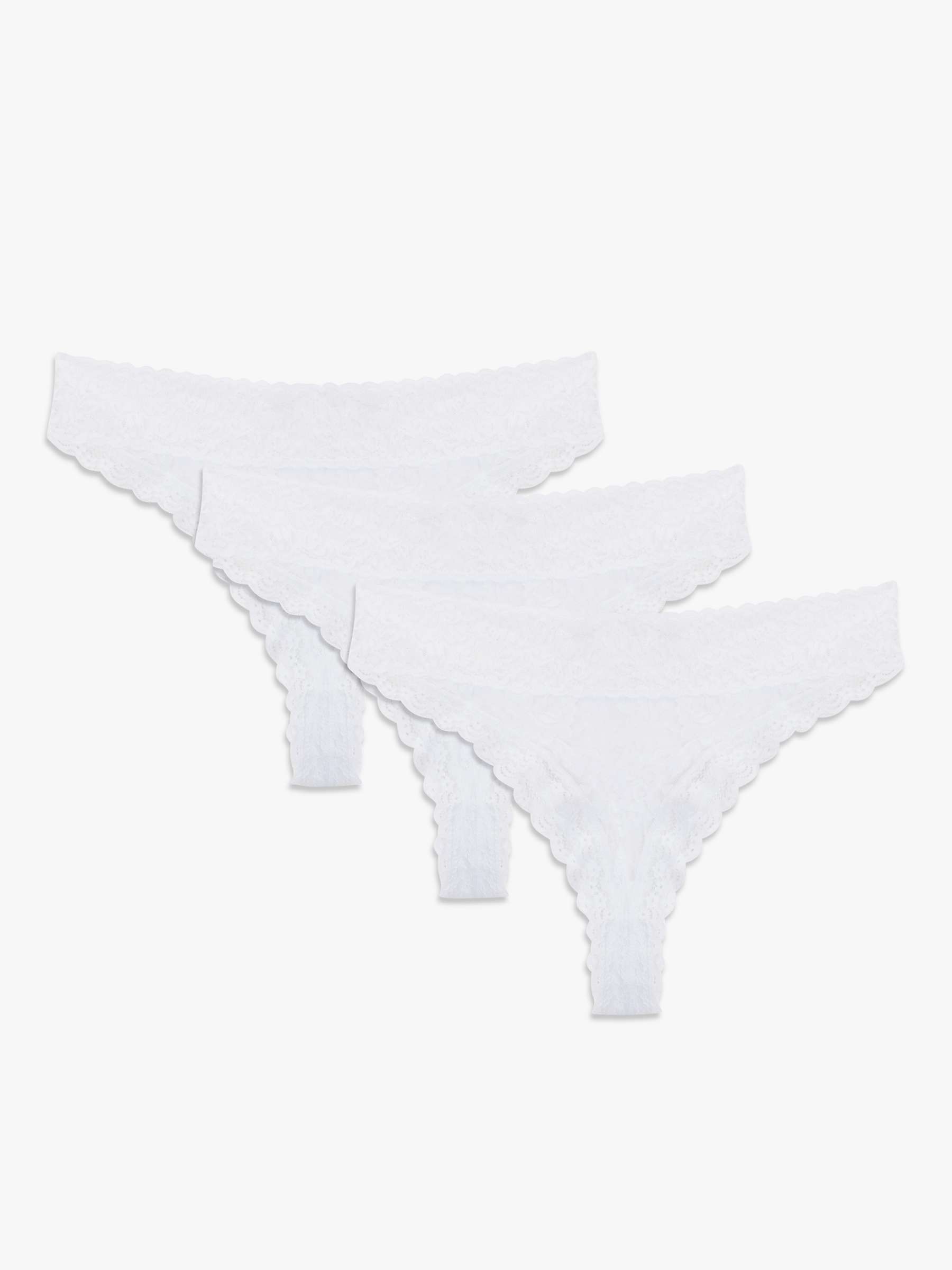 Buy John Lewis ANYDAY Helenca Lace Brazilian Knickers, Pack of 3 Online at johnlewis.com