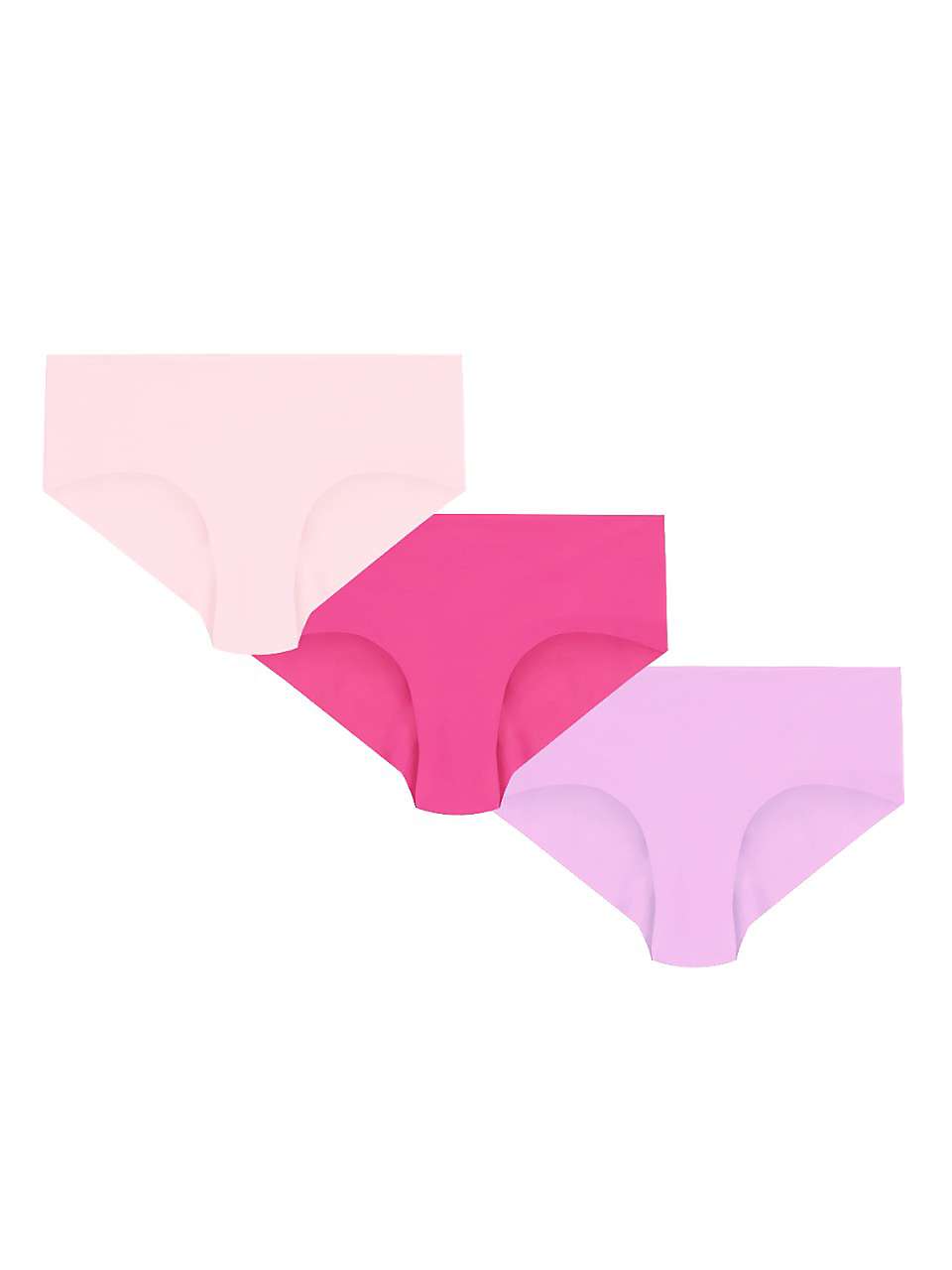 John Lewis ANYDAY No VPL Short Knickers, Pack of 3, Magenta