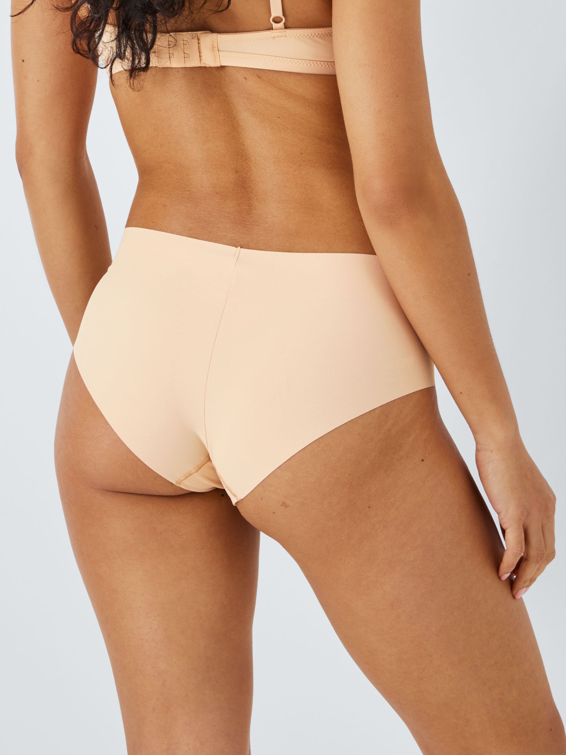 John Lewis ANYDAY No VPL Short Knickers, Pack of 3, Almond, 8