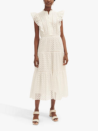 Jigsaw Tiered Broderie Anglaise Maxi Dress