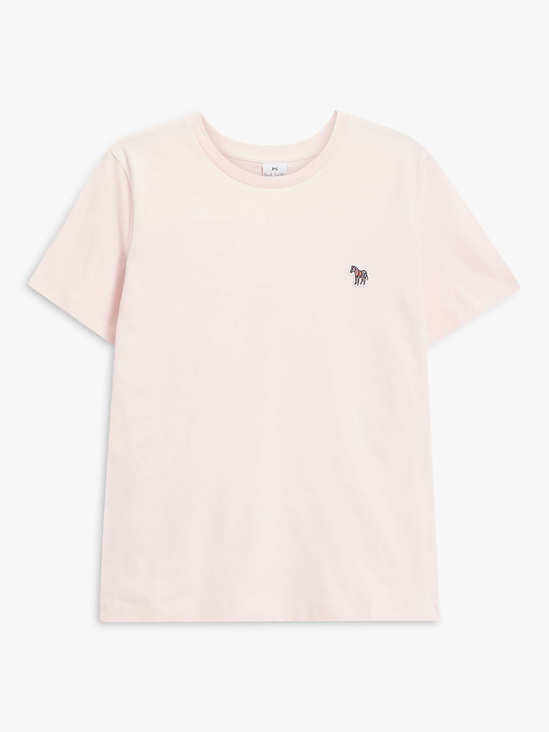 Buy PS Paul Smith Organic Cotton Zebra Logo T-Shirt, Pale Pink Online at johnlewis.com